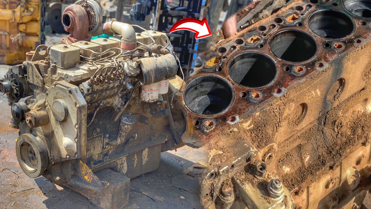Reconditioning Dynapac Road Roller Diesel Engine || How to Rebuild and Repair Engine