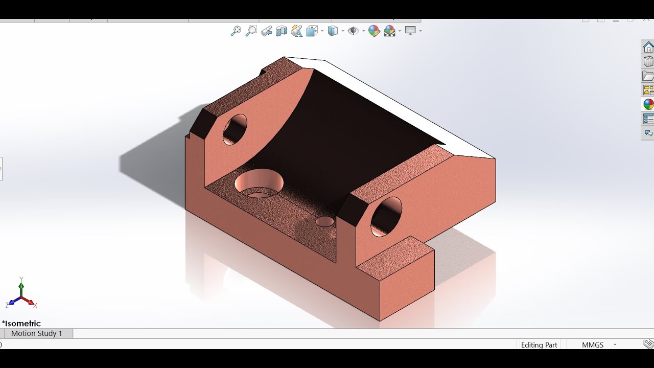 hinge block solidworks  tutorial part 24