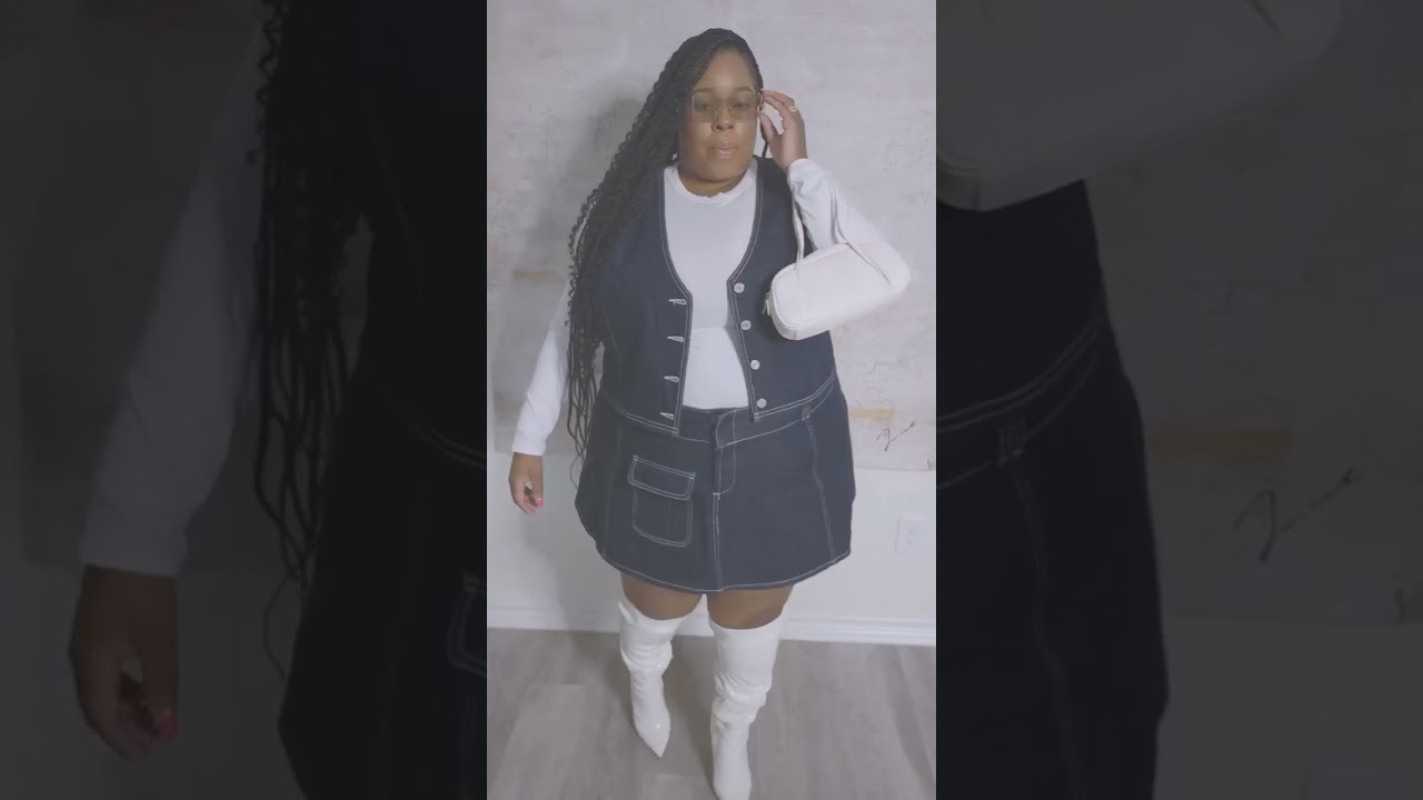 denim plus size try on 