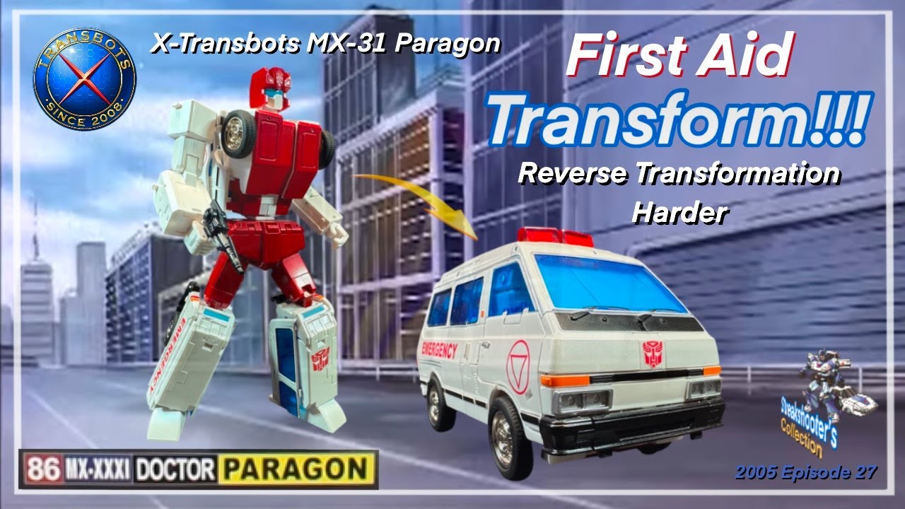 X-Transbots MX-31 Paragon / FIRST AID Reverse Transformation - Harder