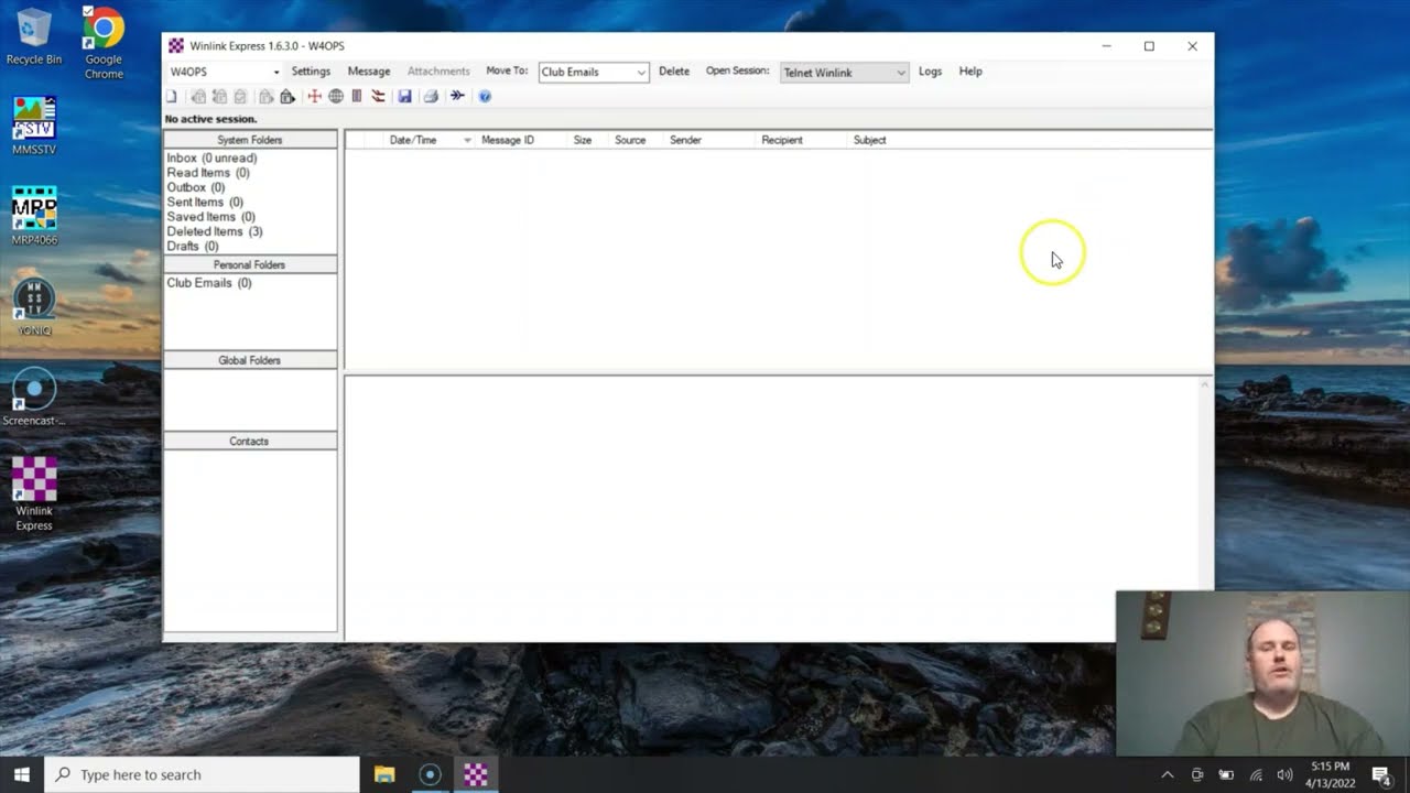 Introduction to Winlink Express, creating an account and sending emails via telnet