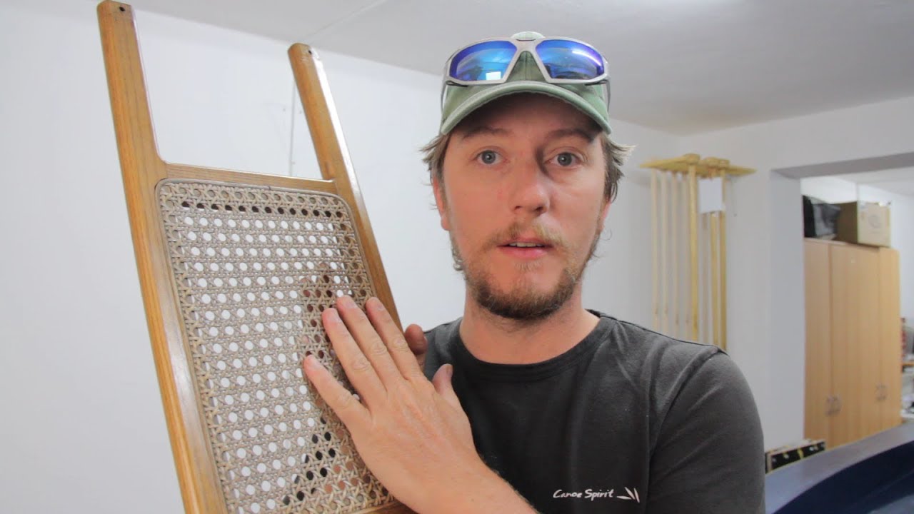 Fixing a caned canoe seat