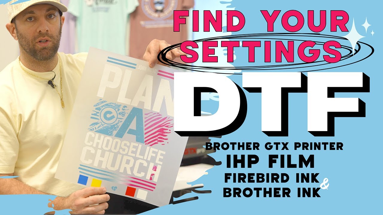 DTF settings using the Brother GTX, Firebird ink and Brother Ink with DTF, DTF using DTG printers.