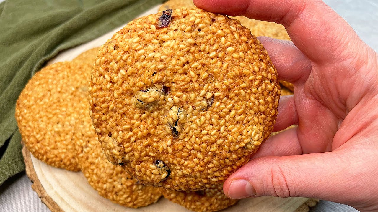 🍪Самое вкусное кунжутное печенье в вашей жизни! Супер быстро и легко!