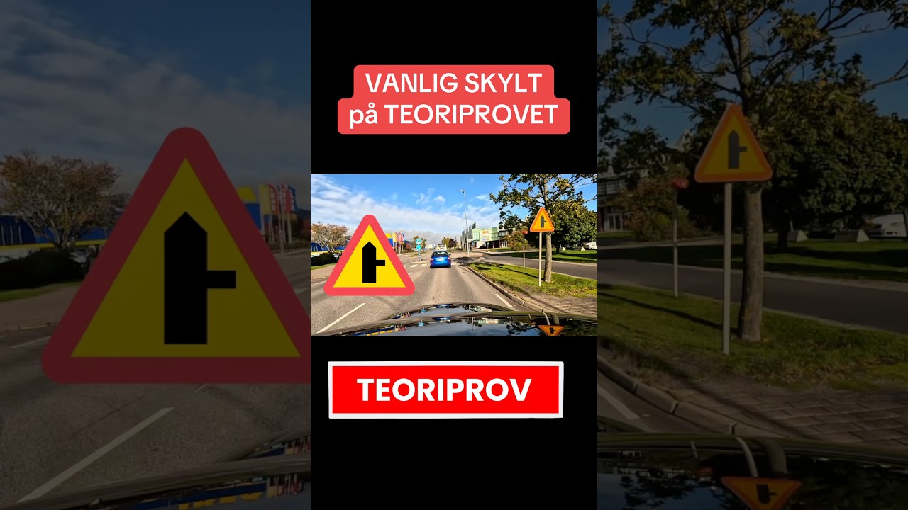 En VANLIG SKYLT p&aring; TEORIPROVET! #k&ouml;rkort #teoriprov #k&ouml;rkortsteori