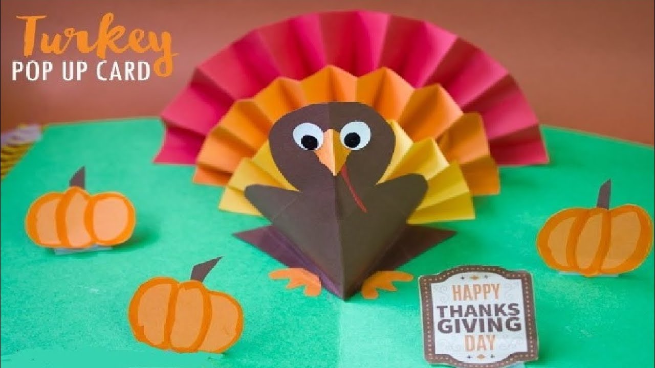 DIY THANKSGIVING TURKEY POP UP CARD