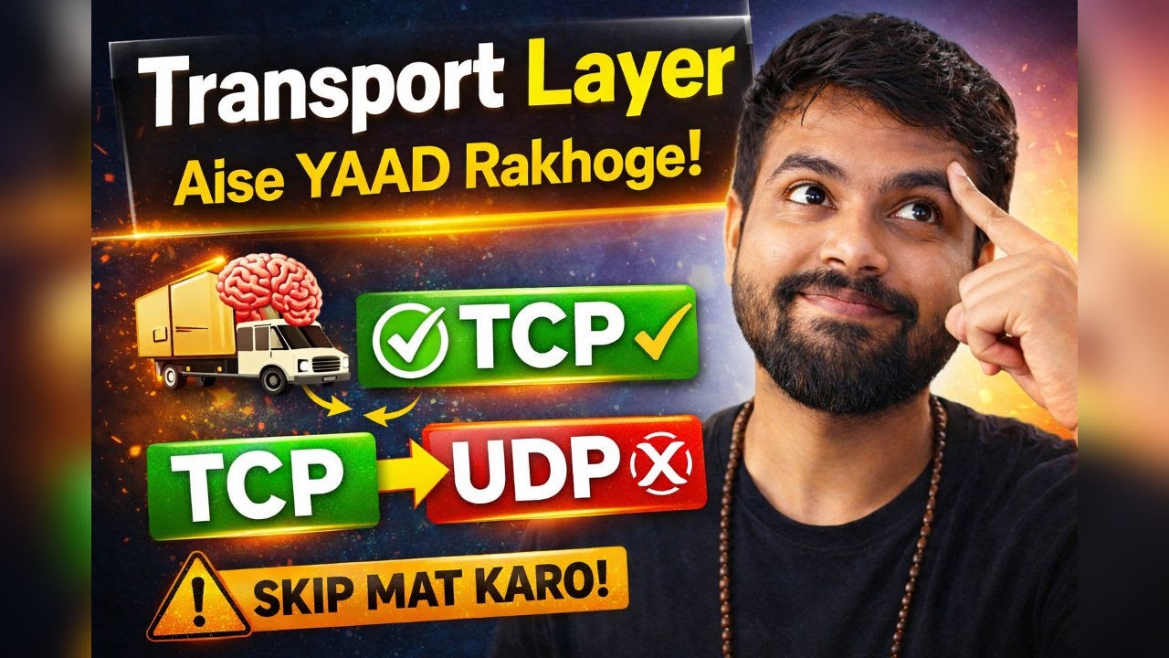 Transport Layer Explained | Why Online Payments Need TCP but YouTube Uses UDP? 🤯