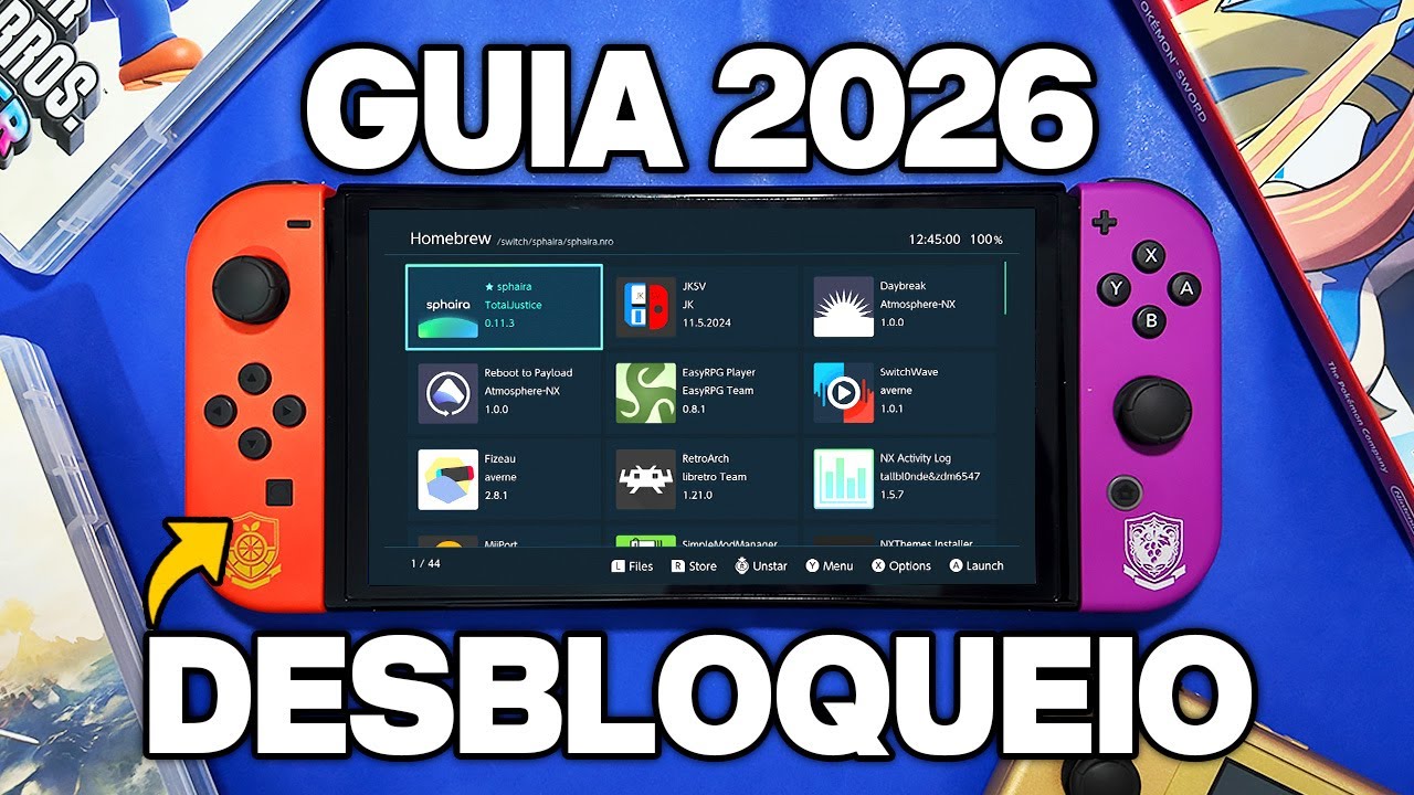 Guia do DESBLOQUEIO do Nintendo Switch em 2026!