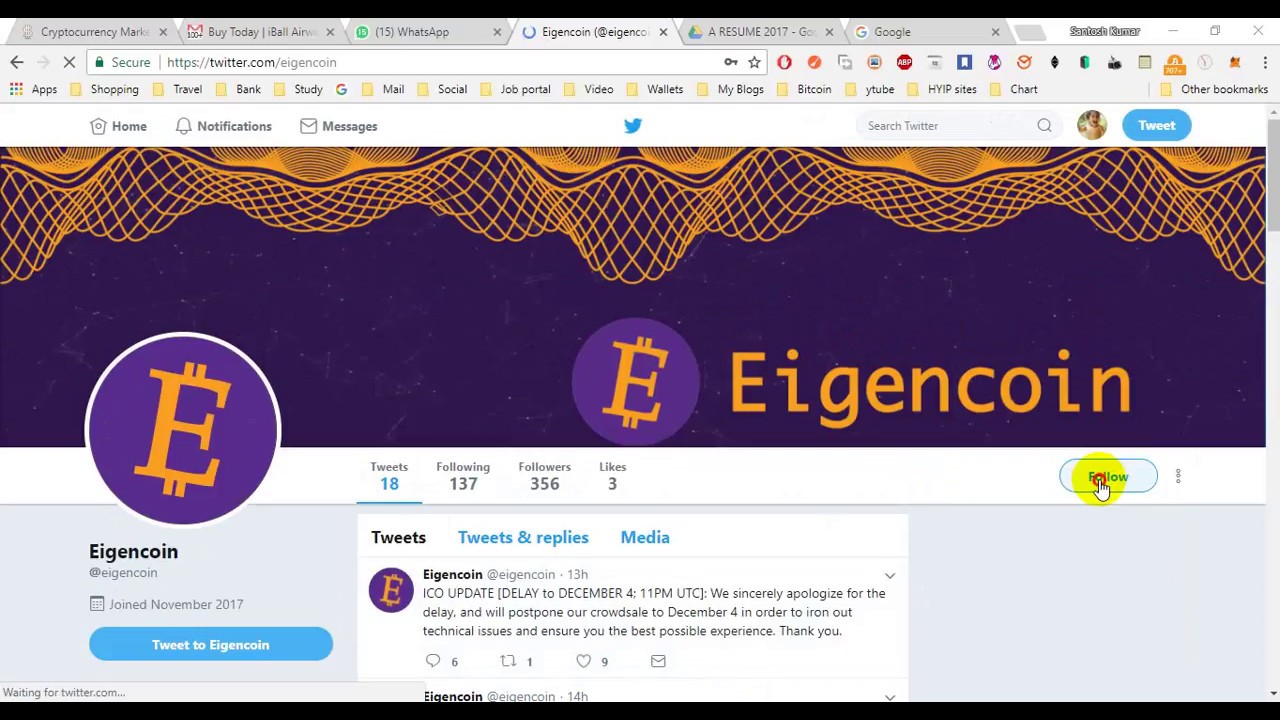 Eigencoin new lending ICO | First look Dashboard