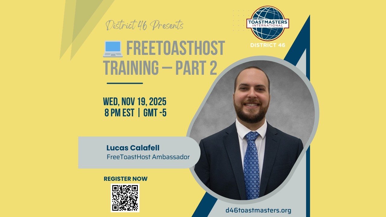 FreeToastHost Training – Part 2 | Boost Your Club’s Online Presence (District 46)