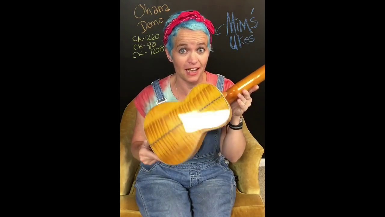 Mims Ukes Demo:  Ohana Concert Ukuleles CK-260G, CK-80, CK-120G All Solid Cedar, Myrtle, and Acacia