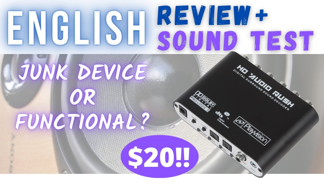 (АНГЛИЙСКИЙ ОБЗОР + ТЕСТ) HD Audio Rush 5.1 Dolby Digital DTS Surround Sound Декодер AV-ресивер
