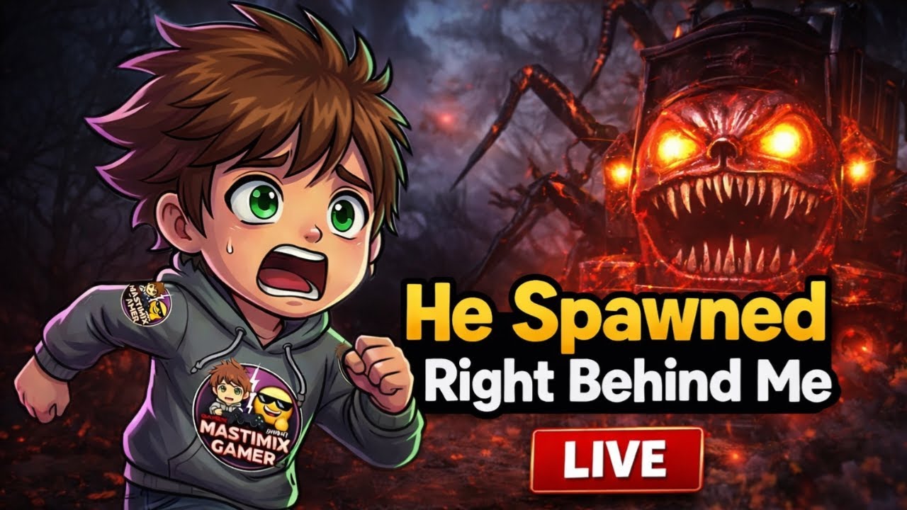 He Spawned Right Behind Me 😱🚂 | Choo-Choo Charles LIVE #gaming #shortslive