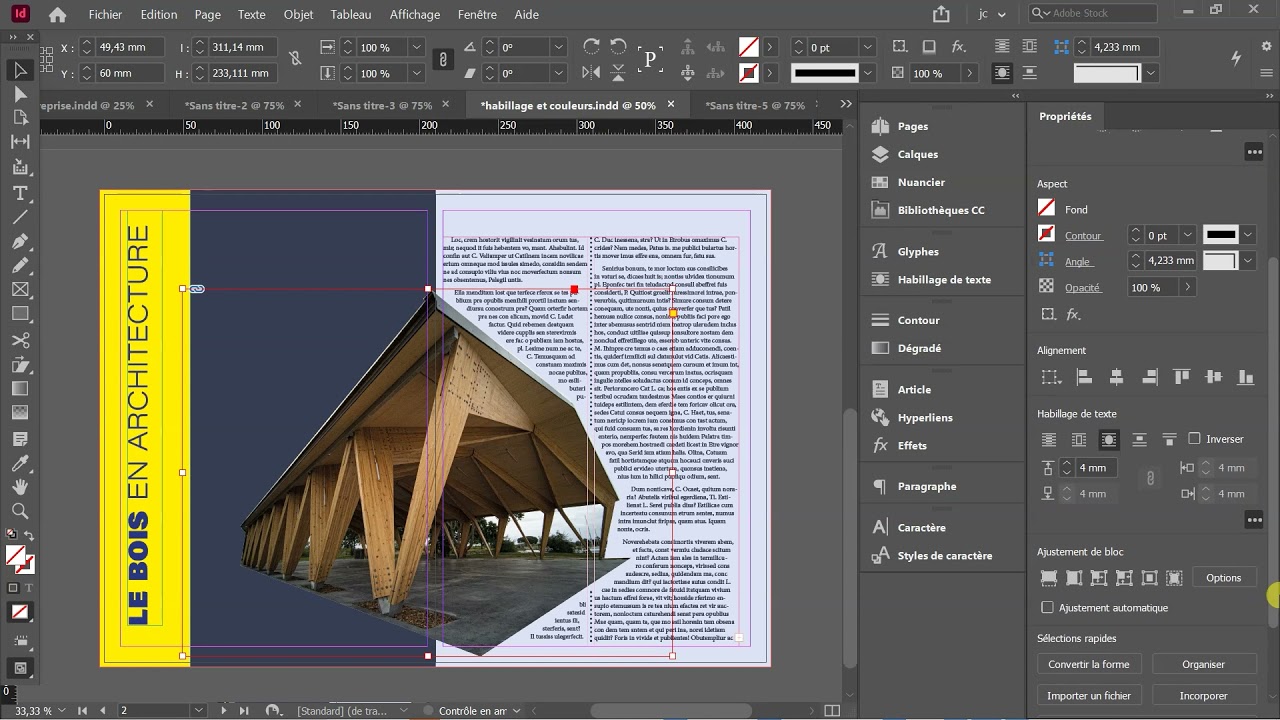 Indesign et Photoshop : Habillage d'un texte à partir d'une image détourée
