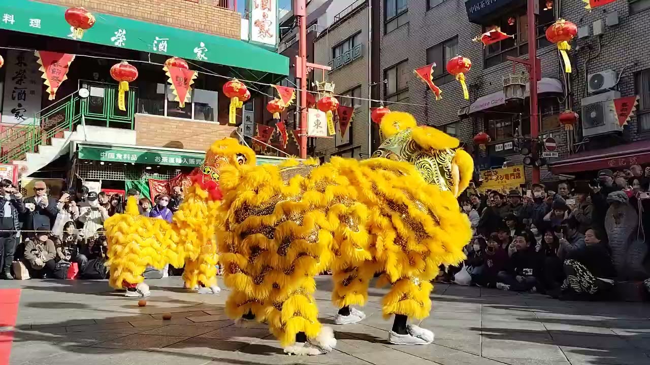 2026.2.23　神戸南京街春節イベント中国獅子舞これが見たかった獅子舞らしい獅子舞
