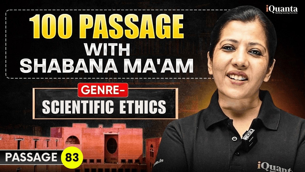 CAT RC Practice- 83 | 100 Passages with Shabana Ma'am | CAT VARC Playlist