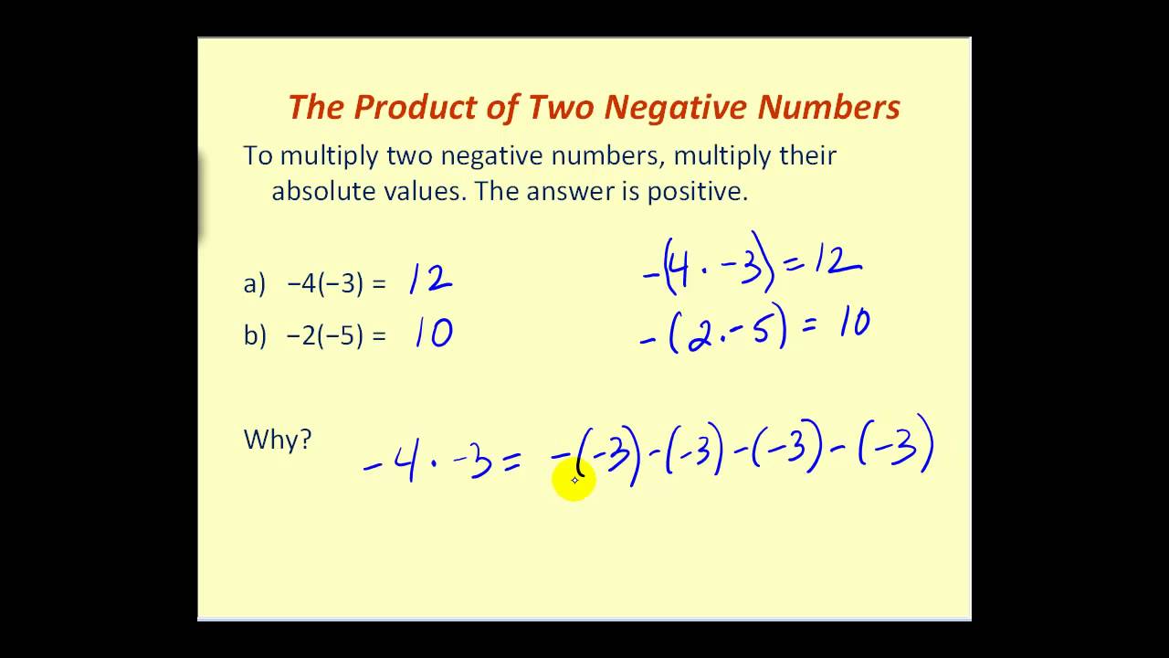 Multiply and Divide Integers