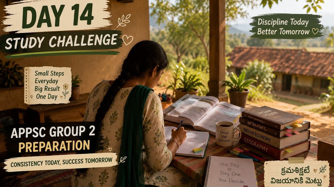 🎯Day14/75days challenge||appsc group2 preparation📖 ||GEOGRAPHY study||2026||target groups🎯✊️