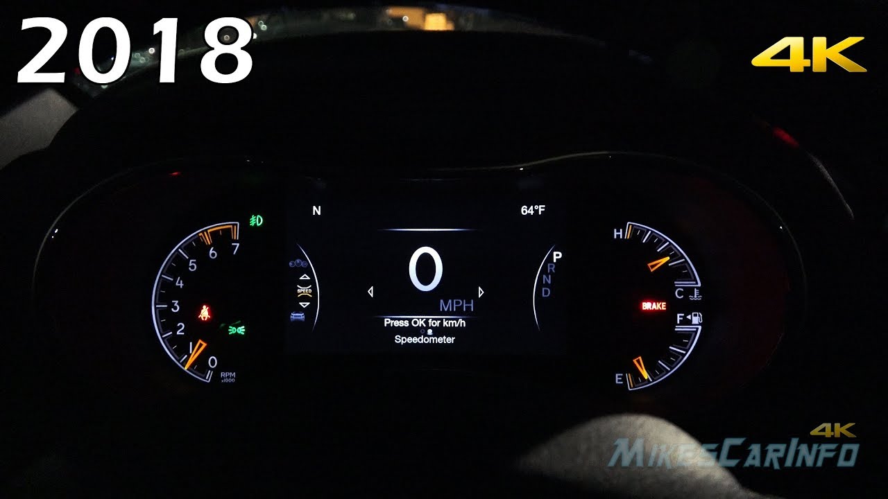 👉 НОЧЬЮ: Jeep Grand Cherokee 2018 года — обзор внутреннего и внешнего освещения + ночное вождение