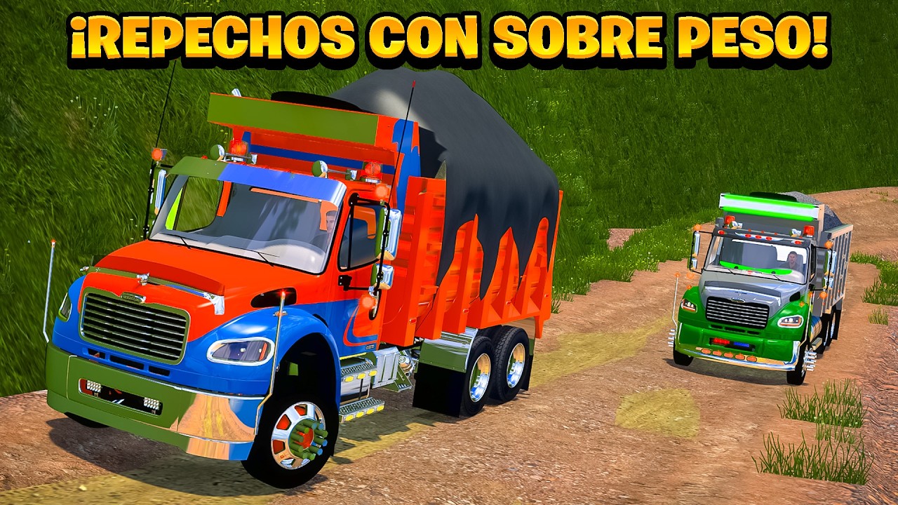 ¡REPECHOS IMPOSIBLES con FULL PESO EN VOLQUETA! | American Truck Simulator