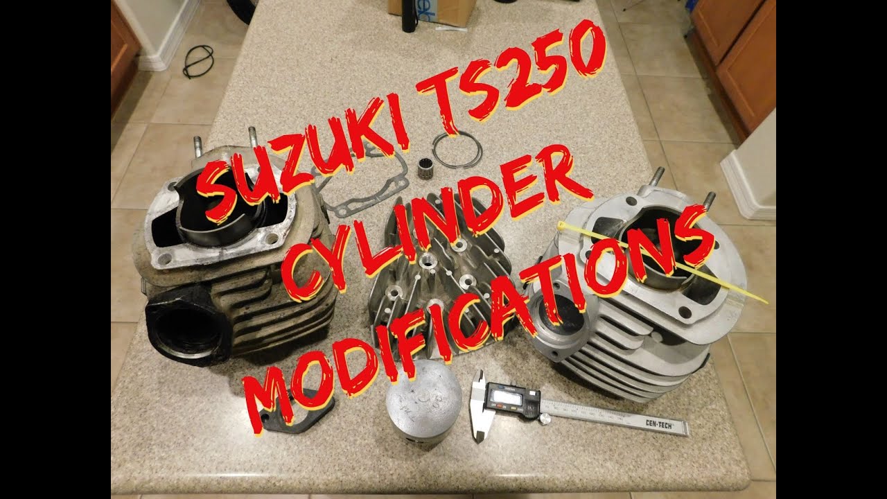 Suzuki TS250 Savage Cylinder Mods, Race Head, Top end and RACE Tricks!