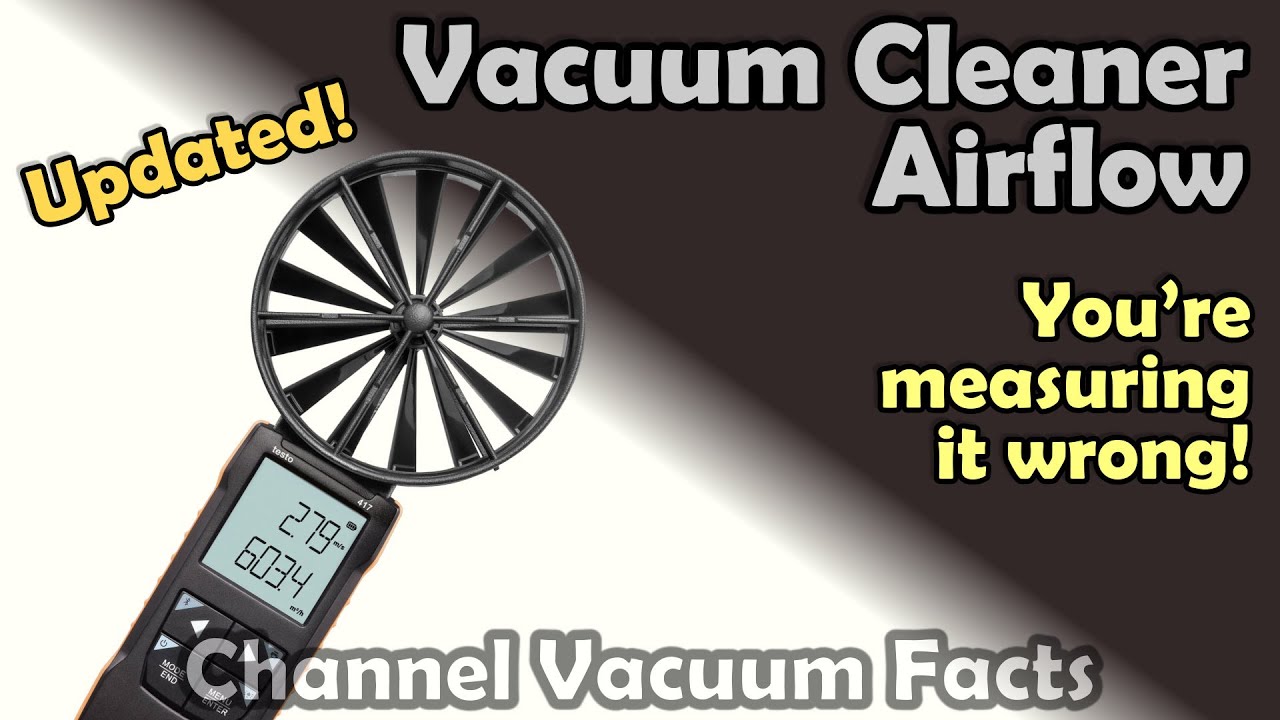 Accurately measuring the volumetric airflow of vacuum cleaners