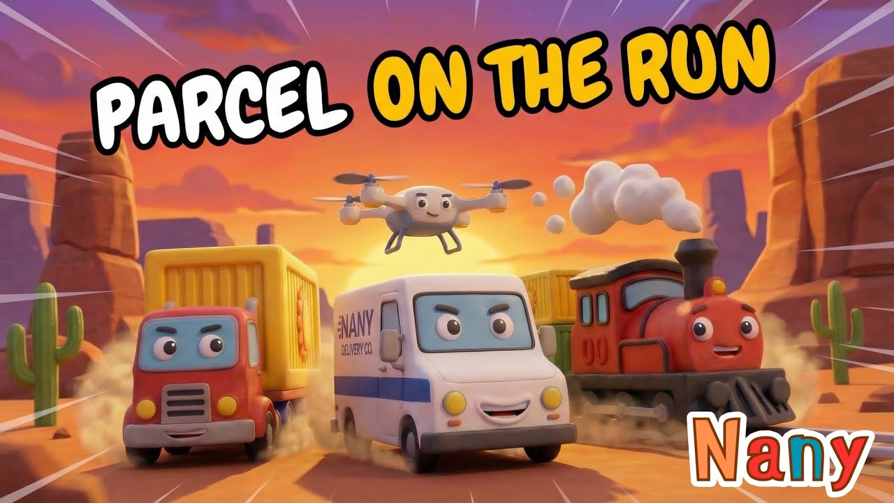 Parcel on the Run - Kids’ song about train, truck, van, ship and drone