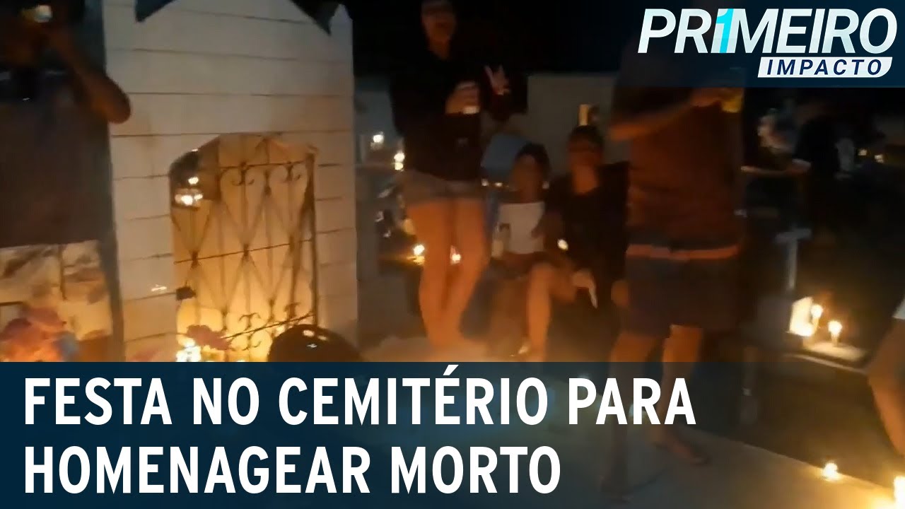 Grupo faz festa em cemitério para homenagear amigo morto | Primeiro Impacto (03/11/22)