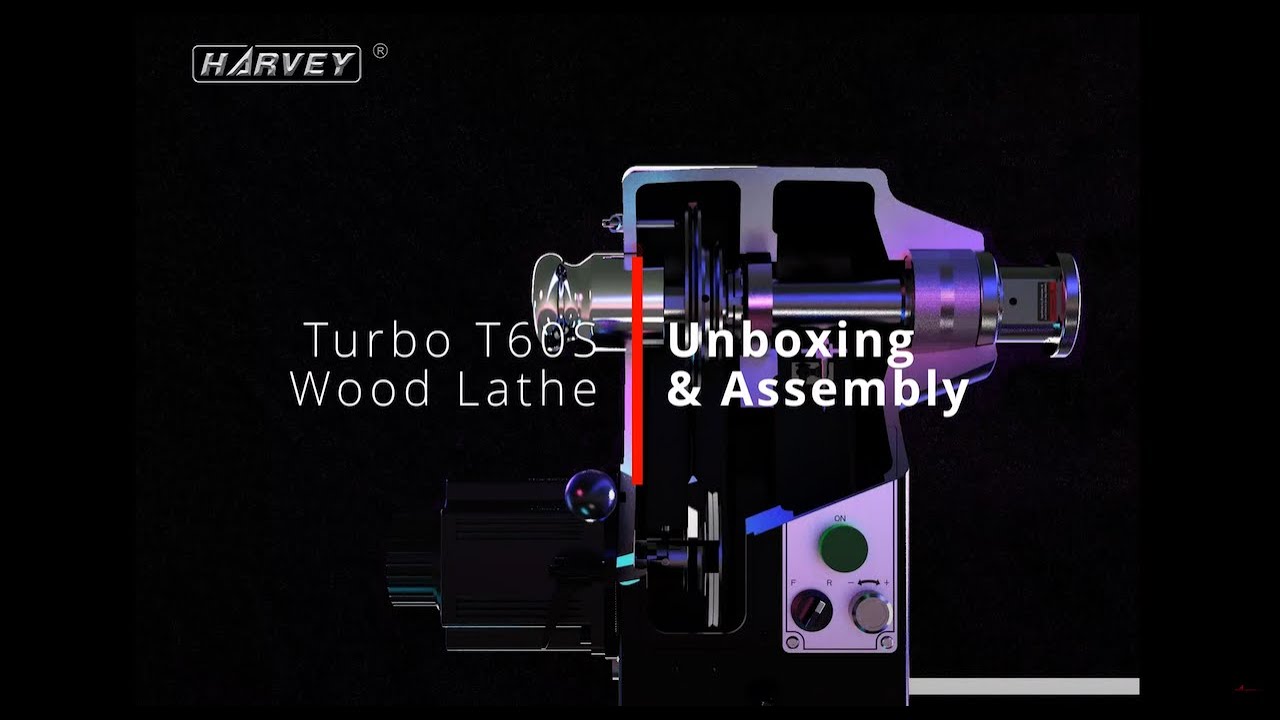 Токарный станок по дереву Harvey Turbo T-60S — распаковка и сборка