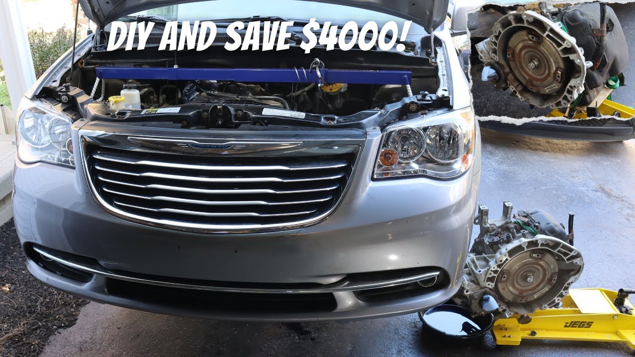 Как снять коробку передач Chrysler Town & Country 62TE с Dodge Caravan (каждый шаг в описании!)