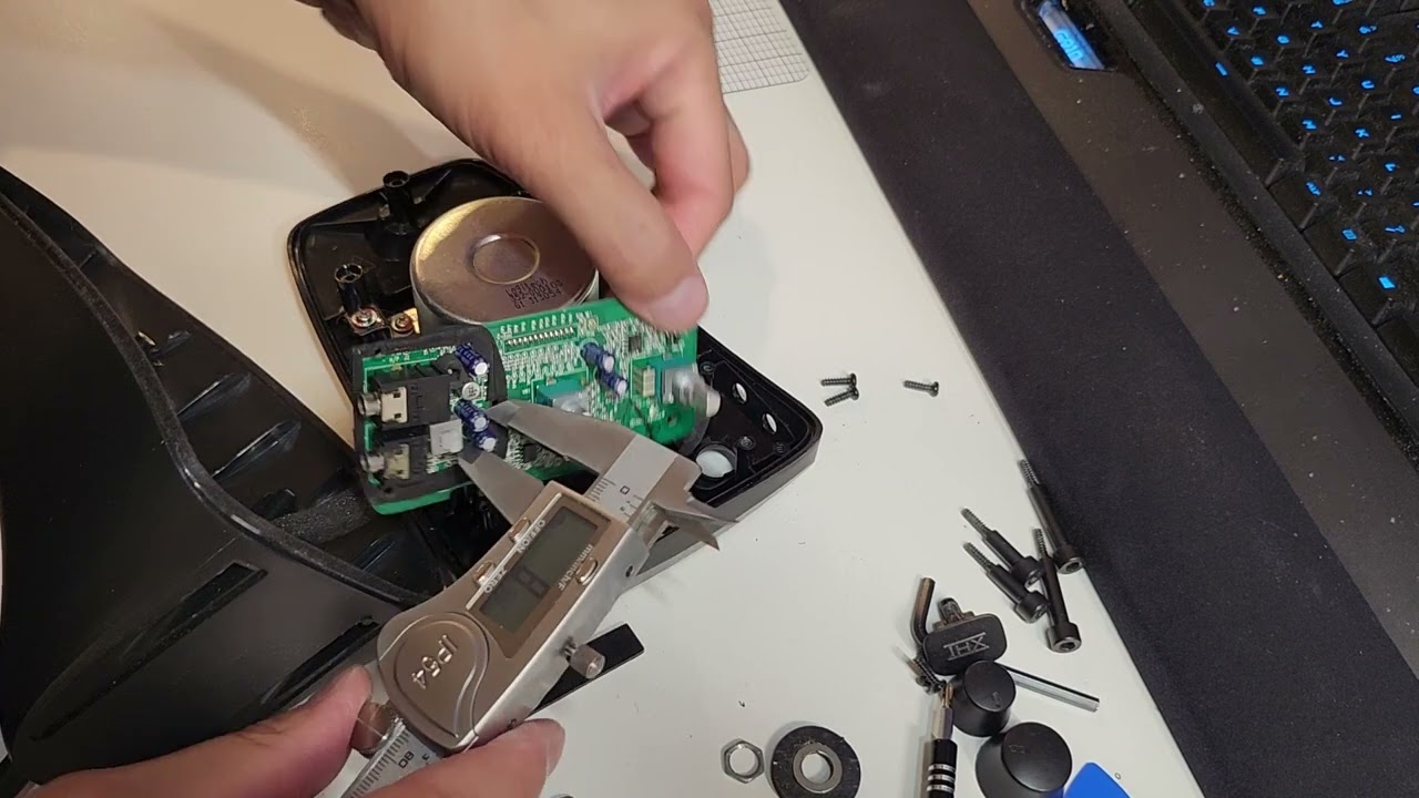 Logitech Z623 power button switch buzz noise repair