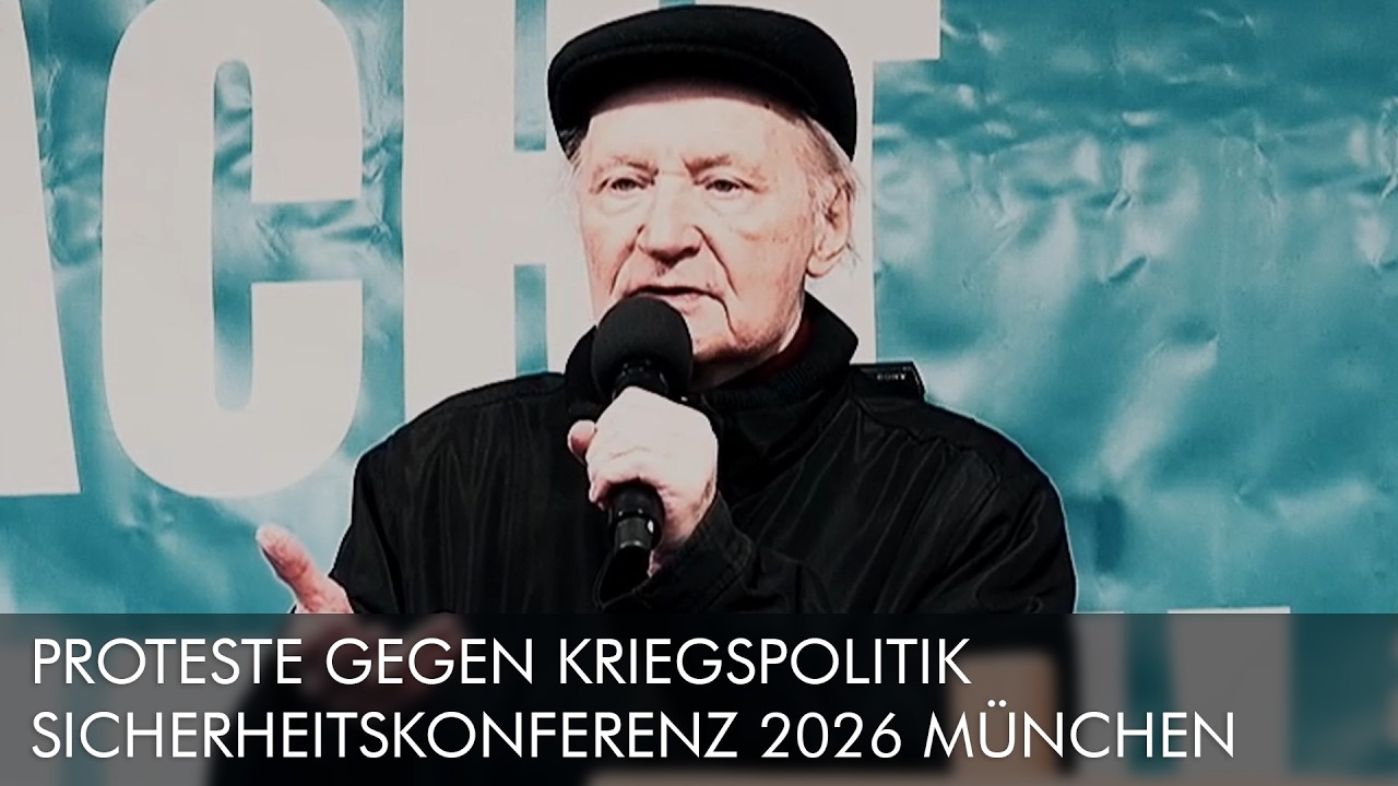 Eugen Drewermann – Rede bei Protesten gegen Kriegspolitik Sicherheitskonferenz 2026 München