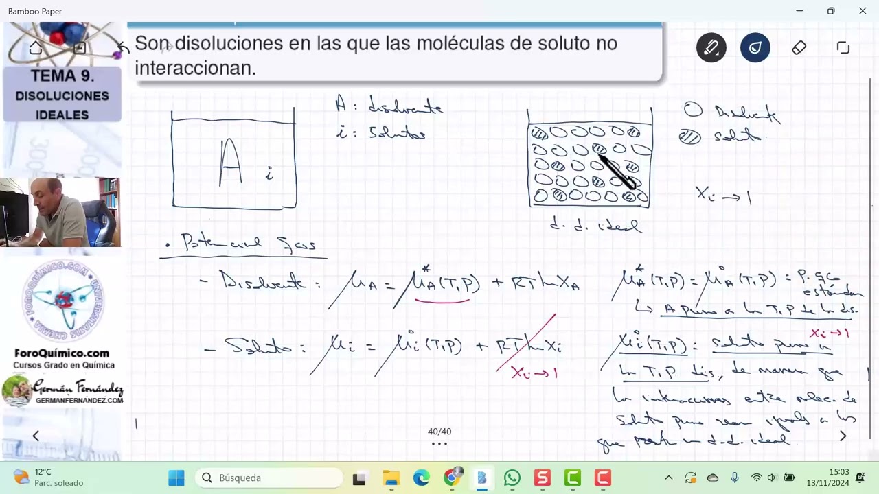 TEMA 9. TERMODINÁMICA | DISOLUCIONES IDEALES | 9.8. DISOLUCIONES DILUIDAS IDEALES