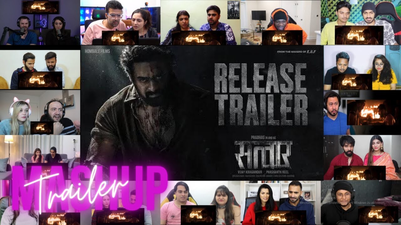 Salaar - Release Trailer Reaction Mashup 🇮🇳💪- Hindi - Prabhas - PrashanthNeel - Prithviraj - Shruthi