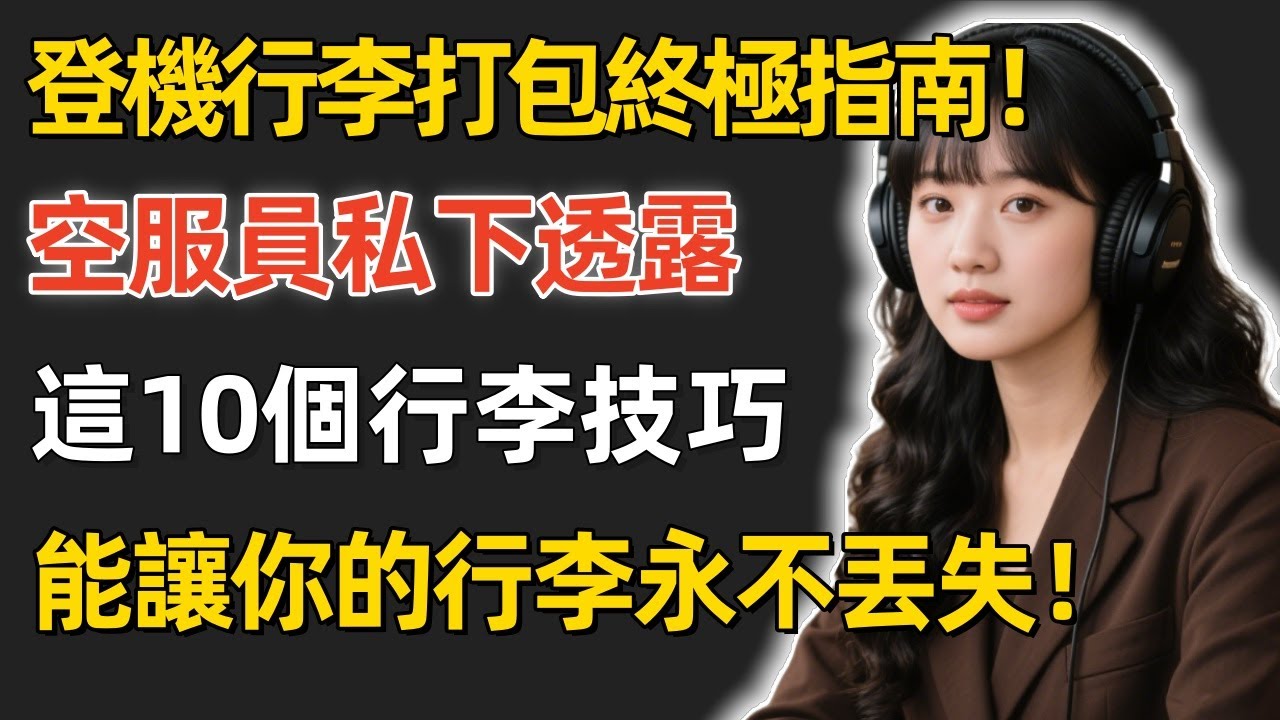10個航空公司最討厭的機場行李技巧，学会后出國旅行，再也不怕丟行李！#行李  #機場 #打包技巧 #行李遺失 #行李箱