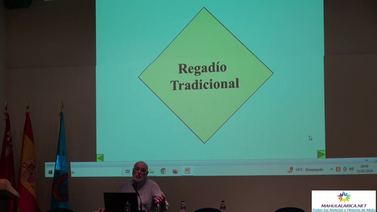 Conferencia, La región de Murcia paradigna de la cultura del agua por D.Gregorio Canales Martínez.