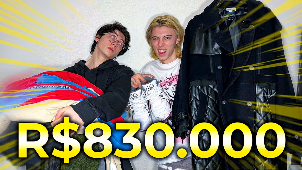 Esse é o valor total do meu closet ... Mostrando todas as minhas roupas
