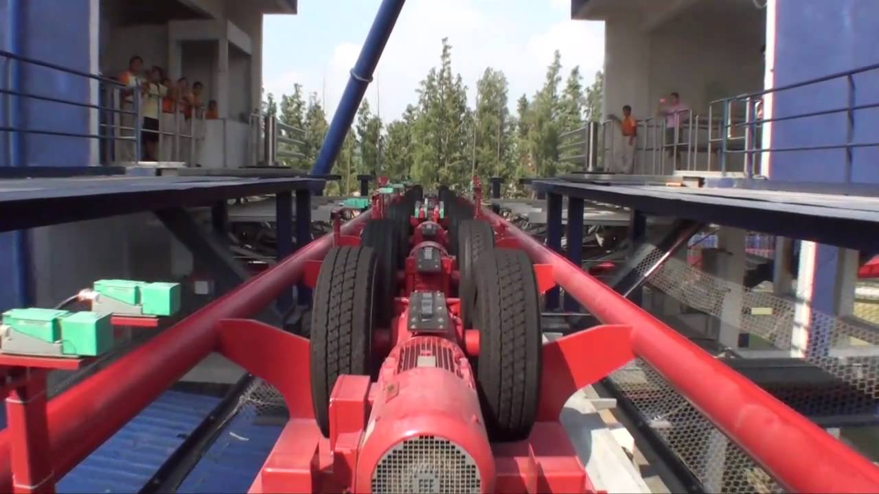 Diving Coaster Roller Coaster Front Seat POV B&M Dive Machine Happy Valley Shanghai China