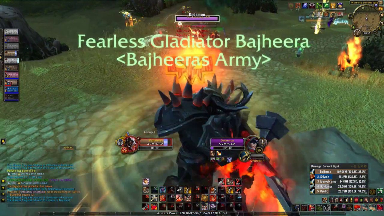 INSANE 48-0 Rank 1 Fury Warrior WSG WRECKAGE - WoW Legion 7.3.5 PvP