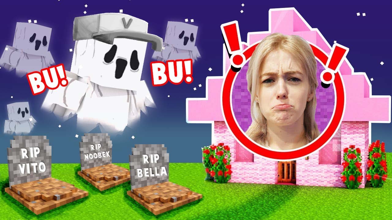 TROLLUJĘ MOJĄ DZIEWCZYNĘ PRZEBRANY ZA DUCHA w Minecraft! | Vito i Bella