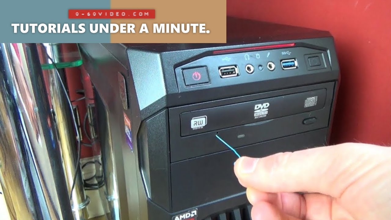 How to Manually REMOVE a STUCK DISC from your PC