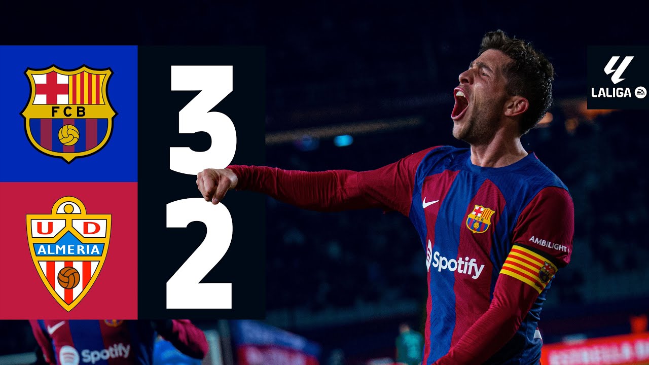 FC BARCELONA 3 vs 2 ALMERIA | LALIGA 2023/24 MD18