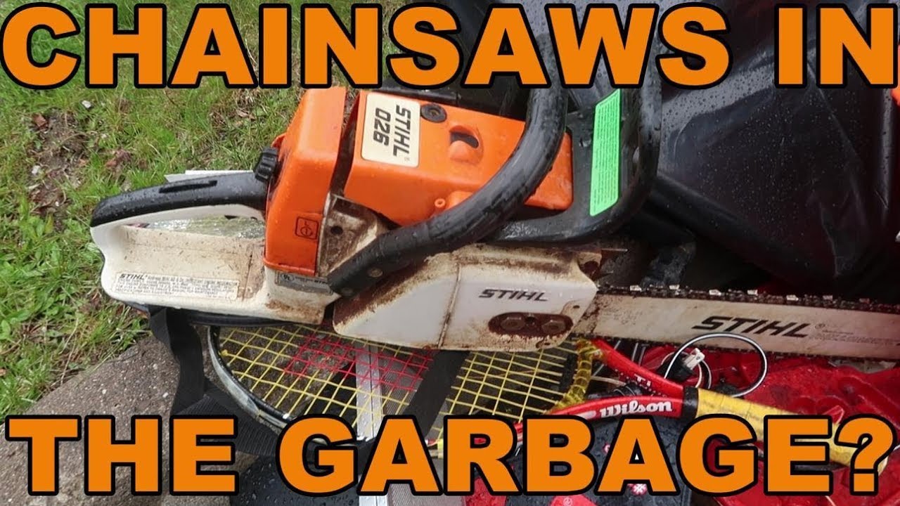 Chainsaws, bikes and accordions, trash picking and scrapping on a Sunday in the rain!