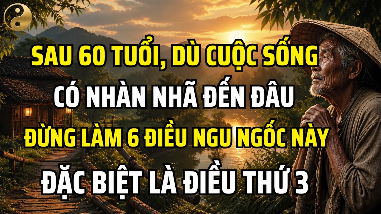 SAU 60 TUỔI, DÙ CUỘC SỐNG CÓ NHÀN NHÃ ĐẾN ĐÂU CŨNG ĐỪNG LÀM 6 ĐIỀU DẠI DỘT NÀY | TÂM SỰ CỔ NHÂN