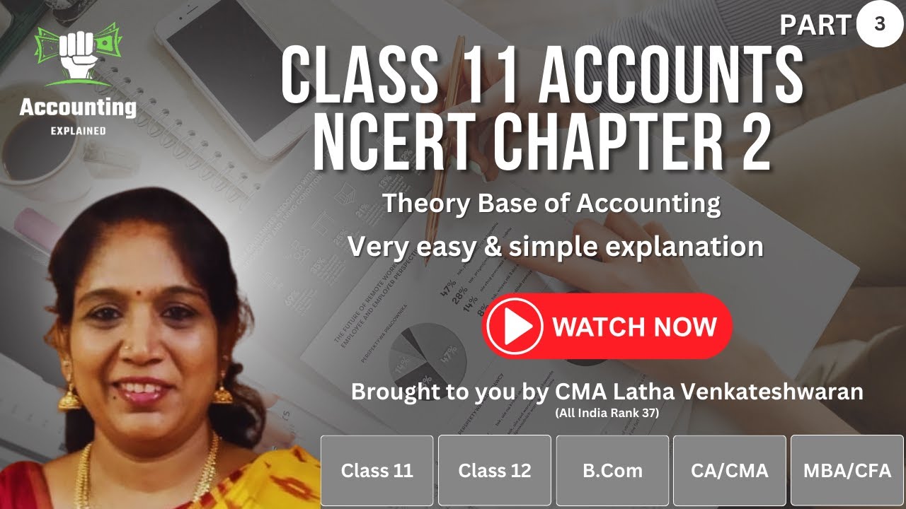 Theory Base of Accounting - Part 3 | Class 11 Accounts Chapter 2 | NCERT