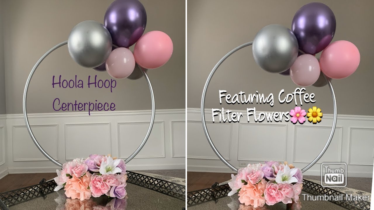Dollar Tree Hoola Hoop Centerpiece