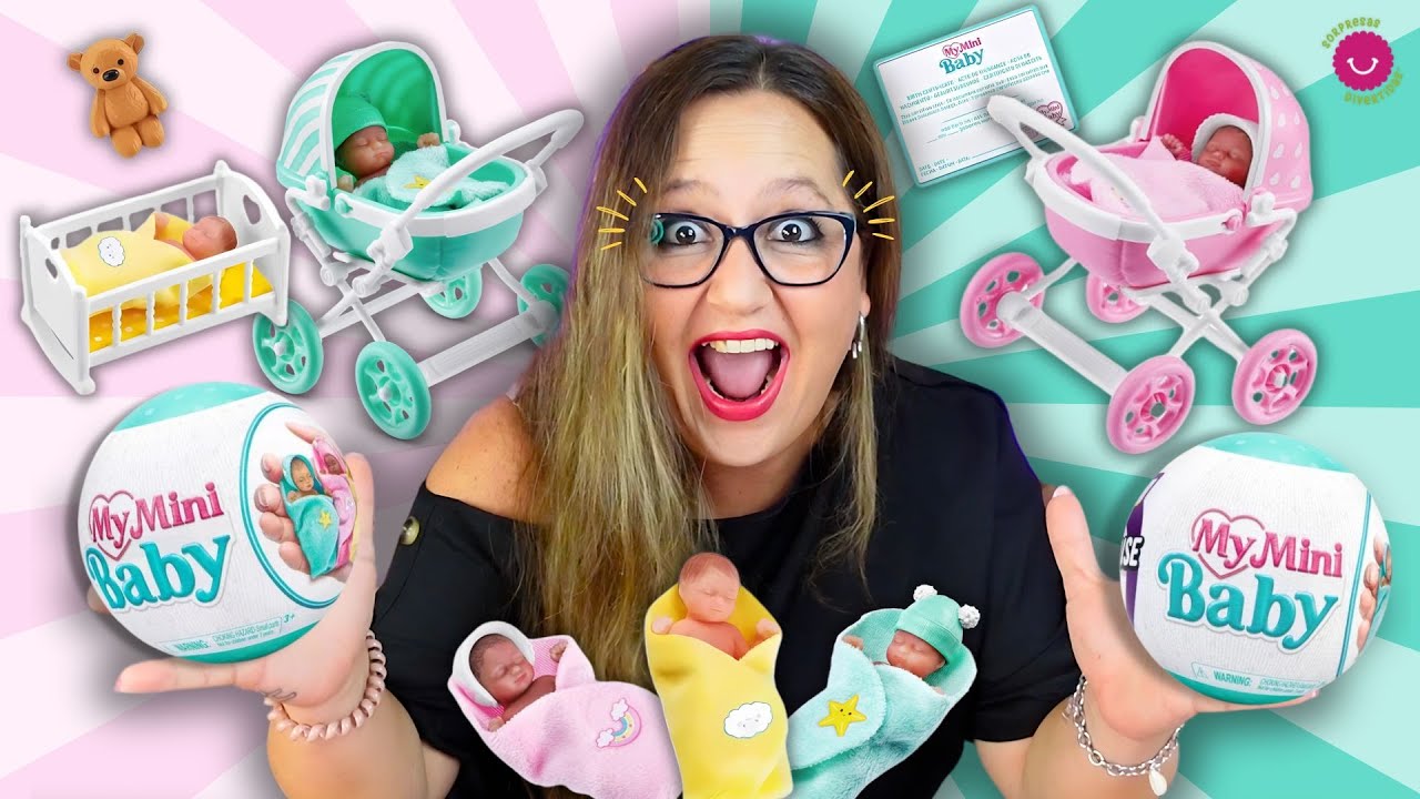 💖&iexcl;&iexcl;Mini Beb&eacute;s SORPRESA de SILICONA!!🧸Abriendo bolitas My Mini Baby de Zuru