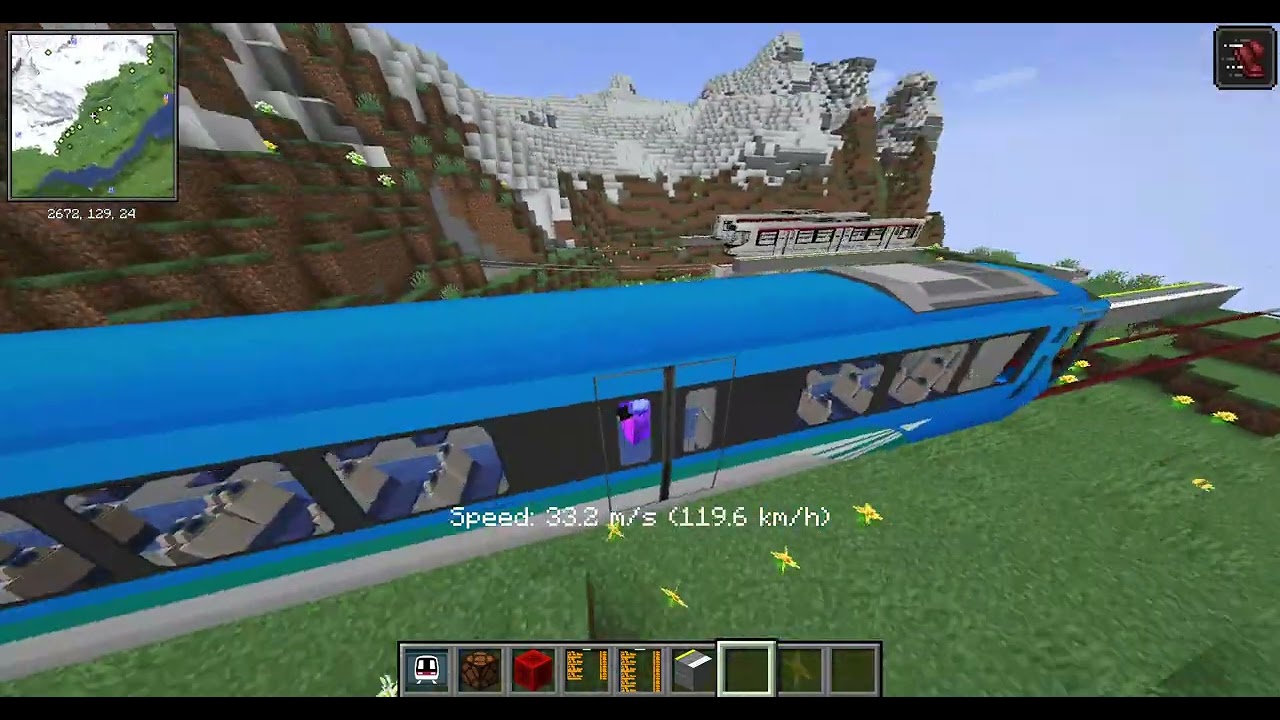 Minecraft  Transit Railway MTR  1 18 2   Singleplayer  (fast line)