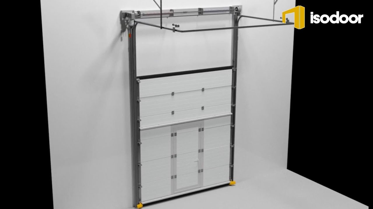 Pass Door Installation Anımation For Sectional Door