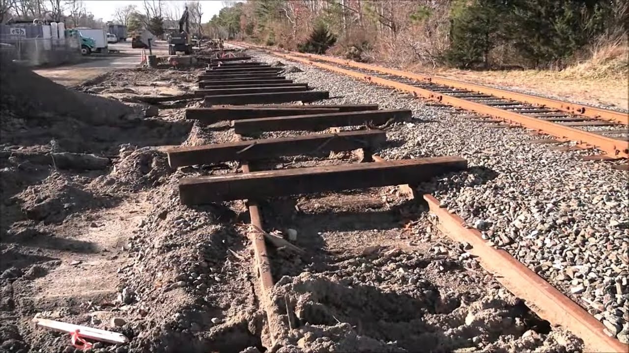 Abandoned railroad siding restoration - Gallo freight siding - Sagamore, MA